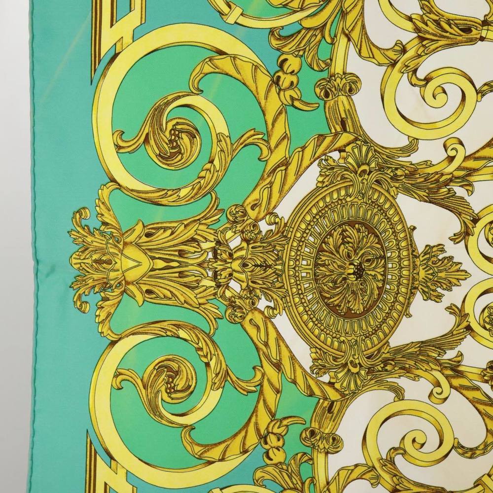 HERMES Carre 90 Scarf ""LES TUILERIES"" Silk Green Yellow Auth 99949 - Picture 6 of 16